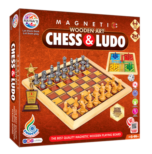 Wooden Art Chess & Ludo