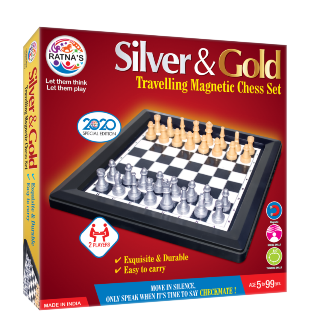 Silver & Gold Magnetic Chess Set