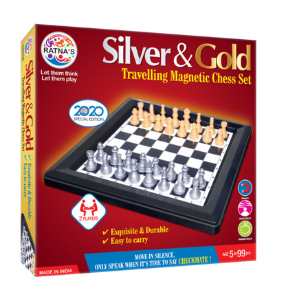 Silver & Gold Magnetic Chess Set