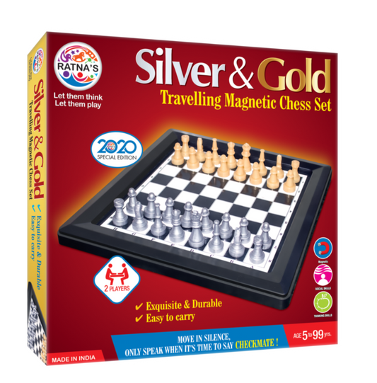Silver & Gold Magnetic Chess Set