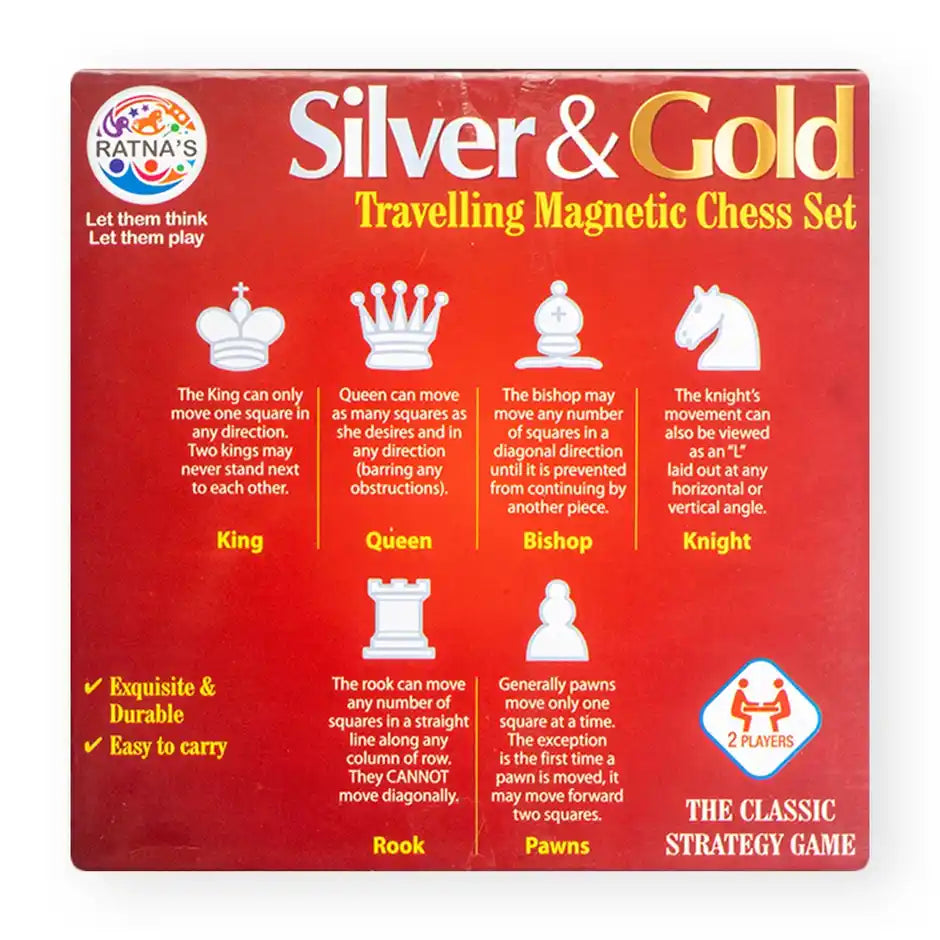 Silver & Gold Magnetic Chess Set - view 5