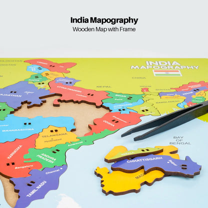 Wooden India Mapography - view 3