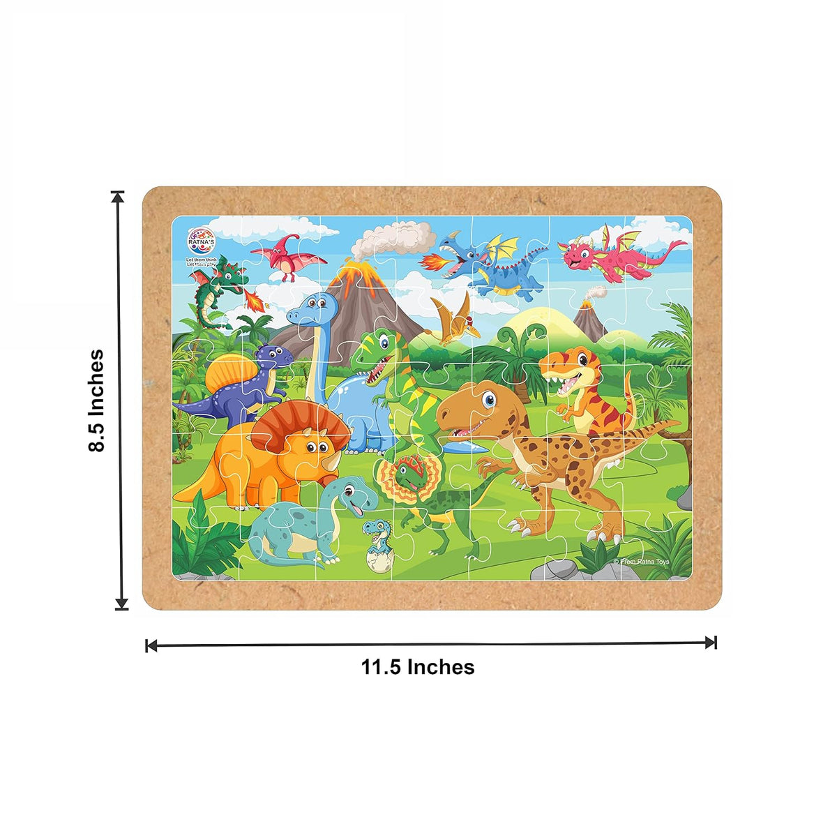 Dinosaur World Wooden Floor Puzzle - view 4
